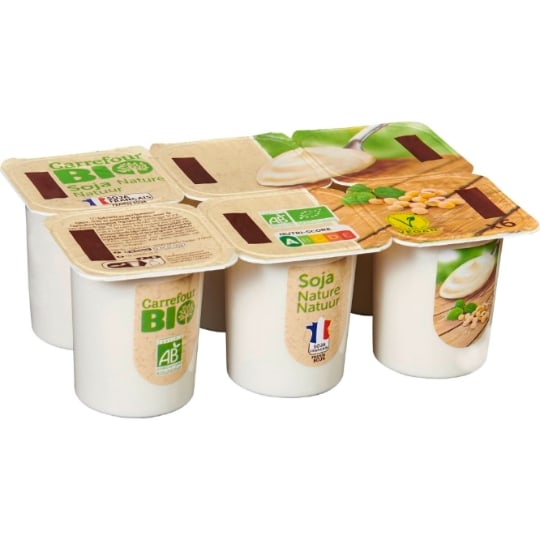 Dessert végétal   spécialité au soja nature Bio CARREFOUR BIO