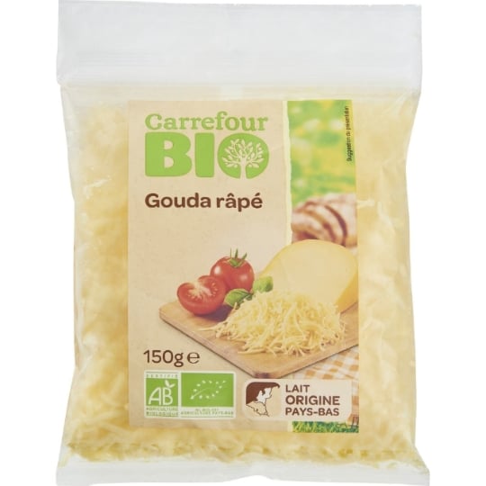 Fromage Râpé   Gouda Bio CARREFOUR BIO