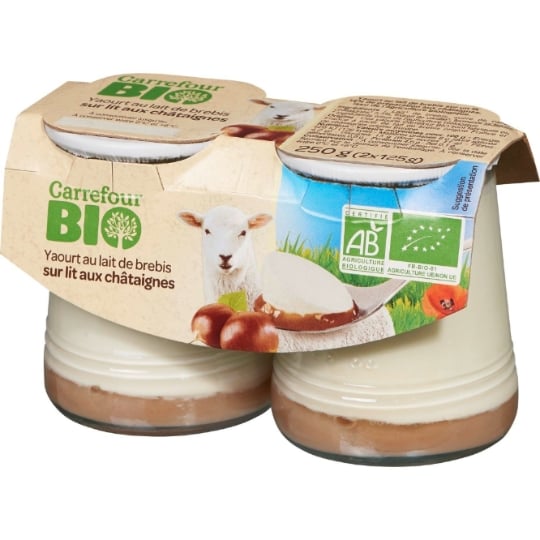 Yaourts de Brebis Châtaigne Bio CARREFOUR BIO