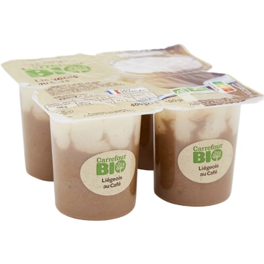 Liégeois  au café  Bio CARREFOUR BIO