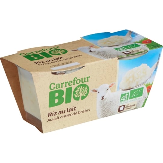 Riz au lait de brebis  Bio CARREFOUR BIO