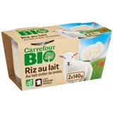 Riz au lait de brebis  Bio CARREFOUR BIO