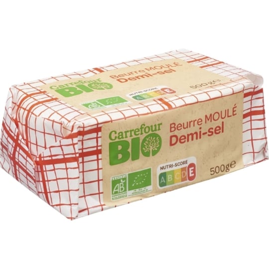 Beurre  moulé demi-sel Bio CARREFOUR BIO