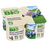Yaourts à la myrtille   Bio CARREFOUR BIO