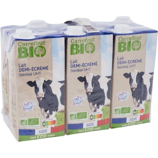 Lait Demi-Ecrémé Bio CARREFOUR BIO