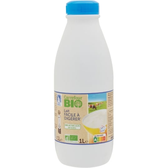 Lait Demi-Ecrémé Sans Lactose Bio CARREFOUR BIO