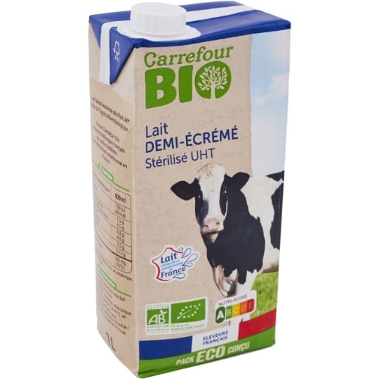 Lait Demi-Ecrémé Bio CARREFOUR BIO
