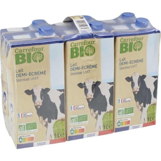 Lait Demi-Ecrémé Bio CARREFOUR BIO