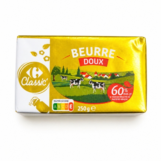 Beurre Demi-Sel Doux 60% CARREFOUR CLASSIC
