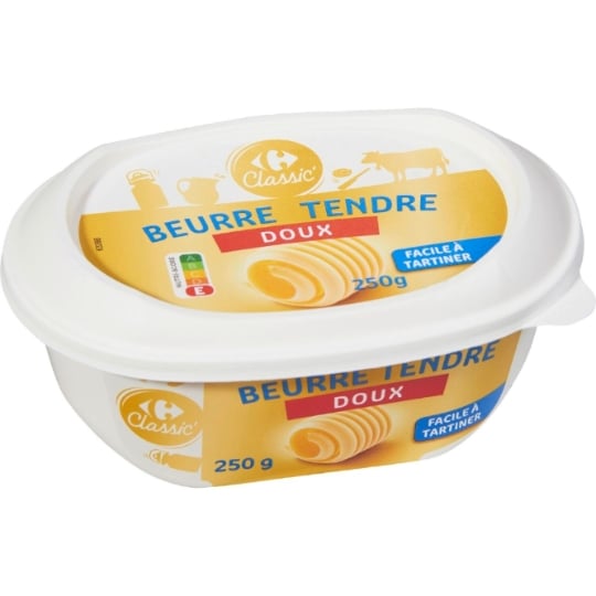 Beurre tendre doux CARREFOUR CLASSIC'