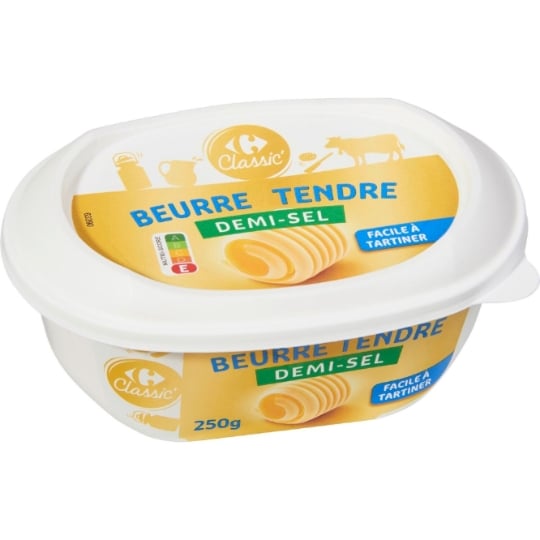 Beurre tendre demi-sel CARREFOUR CLASSIC'