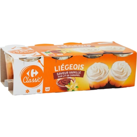 Dessert Liégeois vanille caramel CARREFOUR CLASSIC'