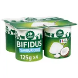 Yaourt bifidus saveur coco CARREFOUR CLASSIC'