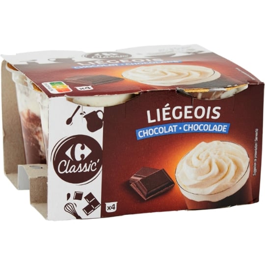 Liégeois  chocolat CARREFOUR CLASSIC'