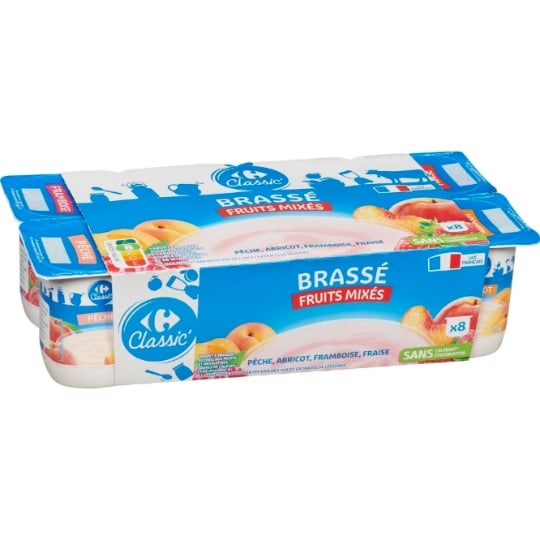 Yaourts fruits mixés brassé CARREFOUR CLASSIC'