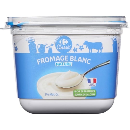 Fromage Blanc 3% MG Nature CARREFOUR CLASSIC'