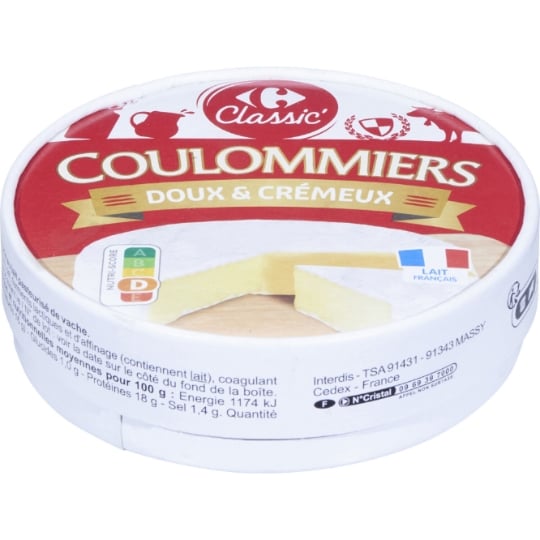 Coulommiers  Doux Et Crémeux CARREFOUR CLASSIC'