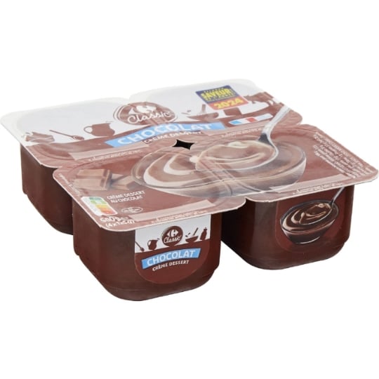 Crèmes dessert chocolat CARREFOUR CLASSIC'