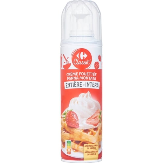Crème Entière Fouettée CARREFOUR CLASSIC'