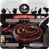 Crème dessert chocolat noir CARREFOUR CLASSIC'