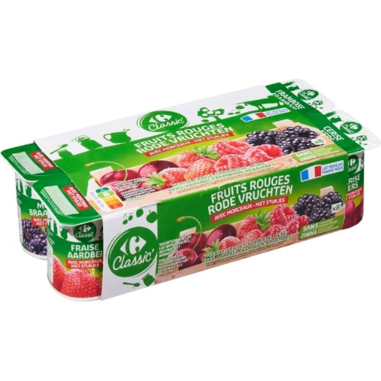 Yaourts fruits rouges CARREFOUR CLASSIC'