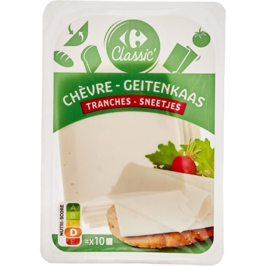 Fromage chèvre en tranche CARREFOUR CLASSIC'