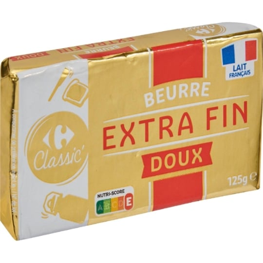 Beurre extra fin doux CARREFOUR CLASSIC'