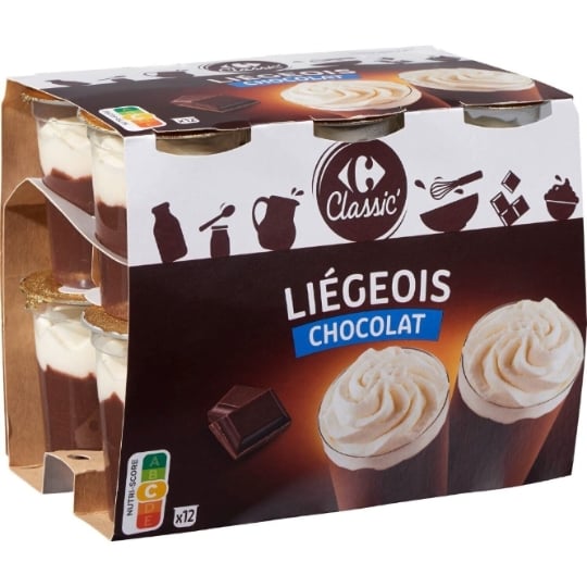 Dessert liégeois chocolat CARREFOUR CLASSIC'