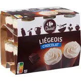 Dessert liégeois chocolat CARREFOUR CLASSIC'