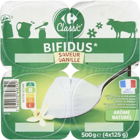 Yaourts Bifidus vanille CARREFOUR CLASSIC'