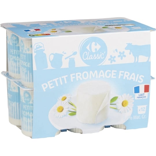 Fromage frais nature 3,8% MG CARREFOUR CLASSIC'