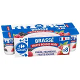 Yaourts fruits rouges mixés brassé  CARREFOUR CLASSIC'