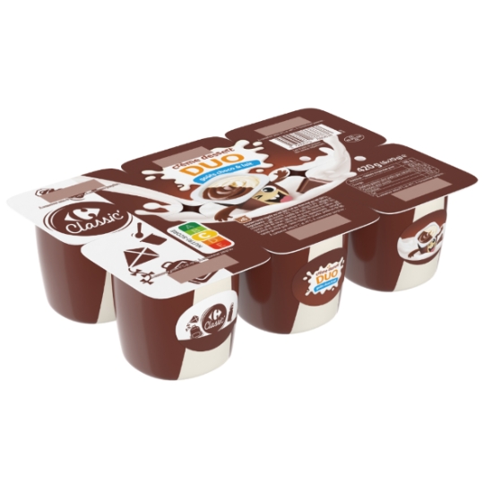 Crème dessert au chocolat et sans conservateurs CARREFOUR CLASSIC'
