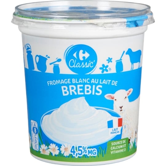 Fromage Blanc Lait de Brebis CARREFOUR CLASSIC'
