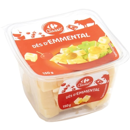 Dés de Fromage Emmental CARREFOUR CLASSIC'