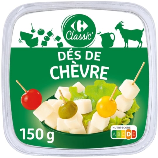 Dés de Fromage de Chèvre CARREFOUR CLASSIC'