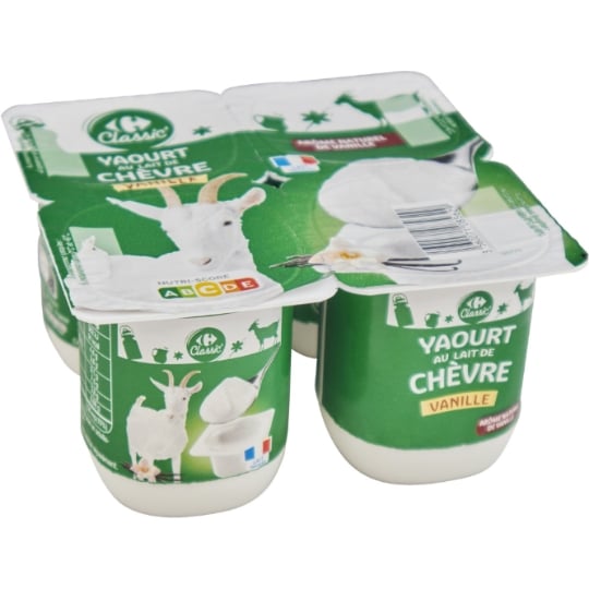 Yaourts au Lait de Chèvre Vanille CARREFOUR CLASSIC'