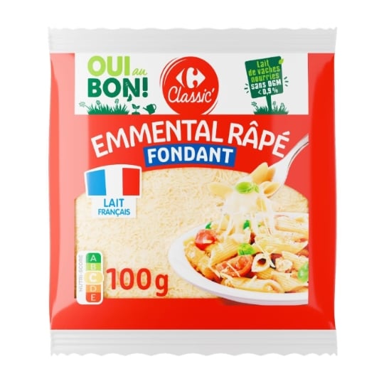 Fromage Râpé Emmental Sans OGM CARREFOUR CLASSIC'