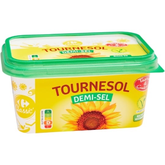 Margarine tournesol demi-sel CARREFOUR CLASSIC'