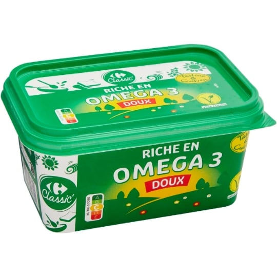 Margarine Oméga 3 doux CARREFOUR CLASSIC'