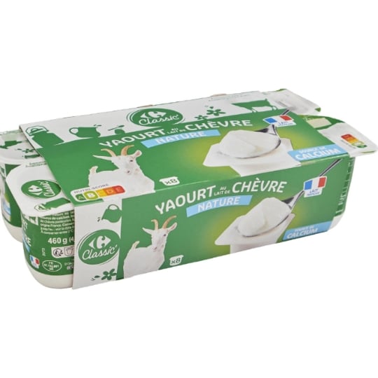 Yaourts Nature au lait de chèvre nature CARREFOUR CLASSIC'