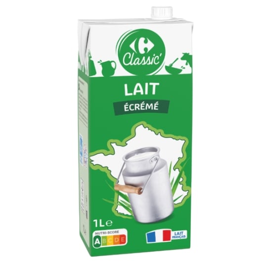Lait Ecrémé écrémé CARREFOUR CLASSIC'