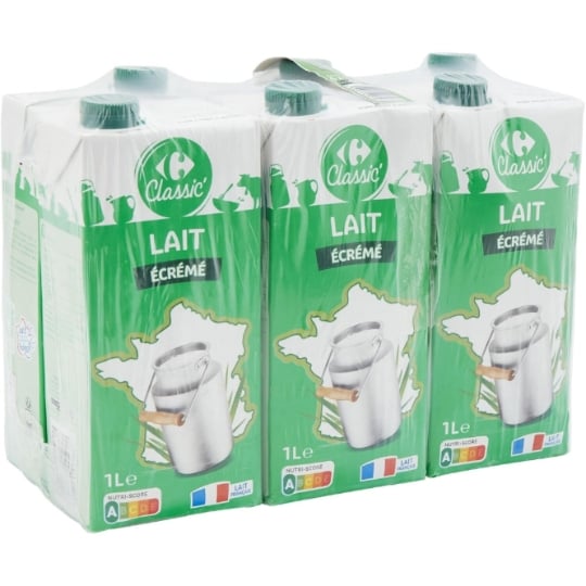 Lait Ecrémé écrémé CARREFOUR CLASSIC'