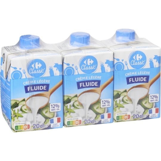 Crème légère fluide CARREFOUR CLASSIC'