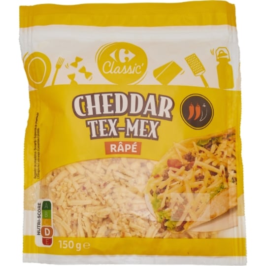 Fromage cheddar tex-mex râpé CARREFOUR CLASSIC'