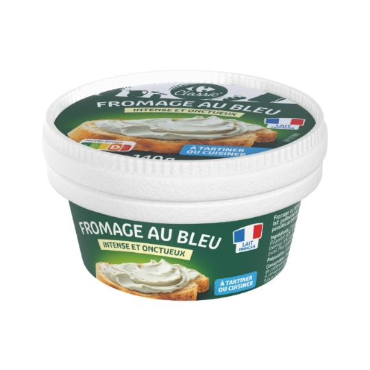 Fromage au bleu au bleu, intense et onctueux et à tartiner ou cuisiner CARREFOUR CLASSIC'