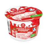 Fromage blanc fraise avec morceaux, au lait entier et source de protéines CARREFOUR CLASSIC'