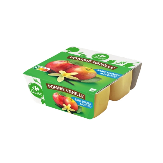 Dessert Fruitier Pomme Vanille Sans sucres ajoutés CARREFOUR CLASSIC'
