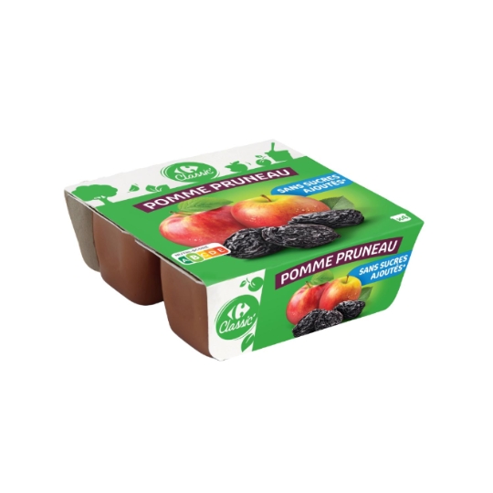 Compote sans sucres ajoutés CARREFOUR CLASSIC'