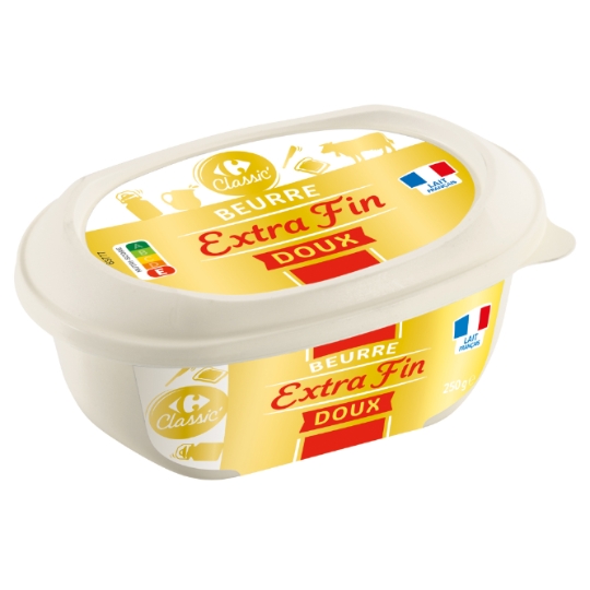 Beurre extra fin doux CARREFOUR CLASSIC'